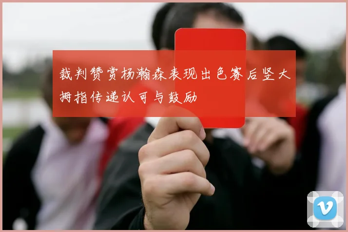 裁判赞赏杨瀚森表现出色赛后竖大拇指传递认可与鼓励